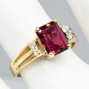 Designer 2.20ct Natural Pink Tourmaline Ring - image 1